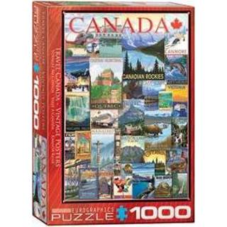 👉 Puzzel stuks Eurographics Travel Canada Vintage Posters - 1000 stukjes 628136607780