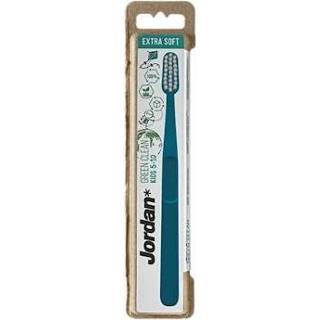 👉 Tandenborstel donkergroen blauw Jordan - Extra Soft Green Clean 5/10 jaar 7046110031643