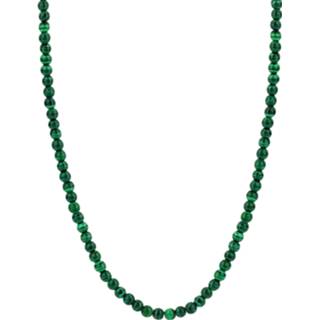 👉 Halsketting groen EU vrouwen Sterling Silver zilver collier met malachiet 3916MA