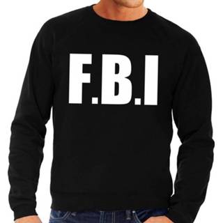 👉 Politie FBI tekst sweater / trui zwart voor heren