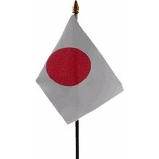 👉 Vlag Japan mini vlaggetje op stok 10 x 15 cm