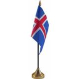 👉 Polyester IJslandse vlag voor op bureau 10 x 15 cm