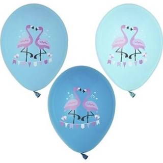 👉 6x stuks Flamingo print ballonnen 29 cm