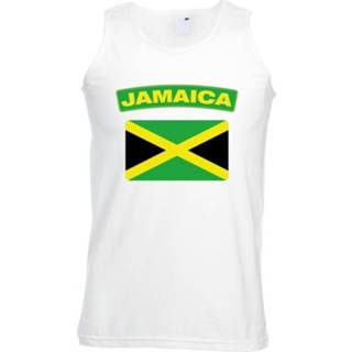 👉 Tanktop wit Jamaica vlag wit heren