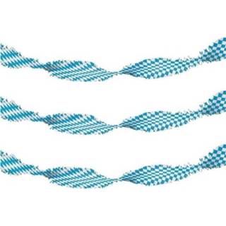 👉 Crepepapier wit blauw active 3x Bierfeest slingers blauw/wit 6 meter