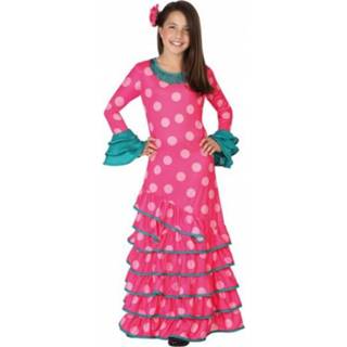 👉 Roze Flamenco jurk voor meiden