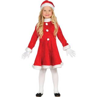 Kerst muts active meisjes Voordelig Kerstjurkje verkleedkleding pak met Kerstmuts voor