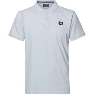 👉 L male blauw Petrol Industries Polo pol922 5146 bleach aqua -