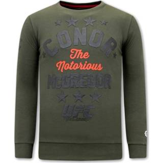 👉 Sweater polyester l truien male groen Local Fanatic met print conor mcgregor 7435144347392 7435144347378 7435144347385