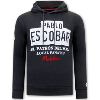 👉 Hoodie polyester l truien male zwart Local Fanatic print pablo escobar 7435144356356 7435144356325 7435144356332 7435144356349