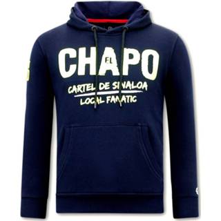 👉 Hoodie polyester l truien male blauw Local Fanatic print el chapo 7435144355359 7435144355328 7435144355335 7435144355342