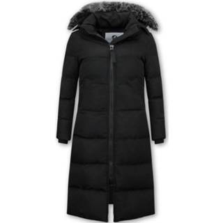 👉 Winterjas polyester l jassen vrouwen zwart Matogla Extra lange met kunst bontkraag 7435144343370 7435144343356 7435144343363