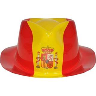 👉 Kojak verkleed hoed Spanje van plastic - Landen vlag supporters artikelen