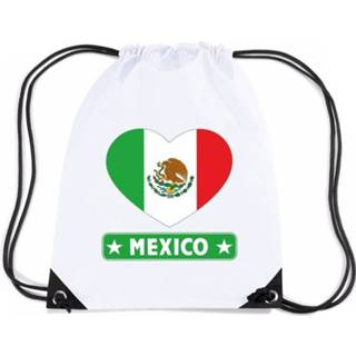 👉 Sporttas wit nylon active Mexico hart vlag