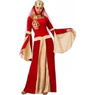 👉 Jurk multi polyester vrouwen Goedkope middeleeuwse koningin verkleed voor dames