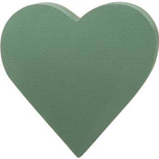 👉 Steekschuim groen 2x Hart vormig steekschuim/oase nat 30 cm