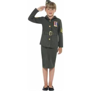 👉 Groen active meisjes soldaten uniform voor