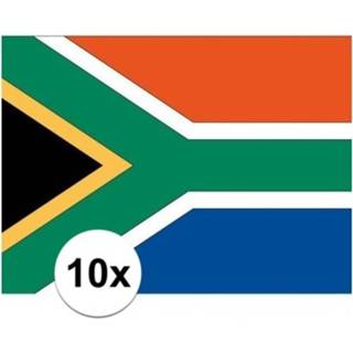 👉 10x stuks Stickers van de Zuid Afrikaanse vlag