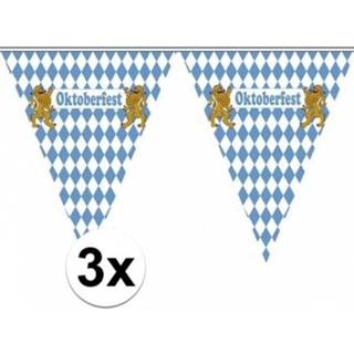 👉 Slinger active 3x Oktoberfest slingers vlaggetjes van 5 meter