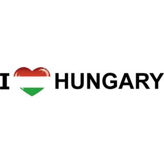 👉 Reis koffer autosticker active Reiskoffer sticker I Love Hungary