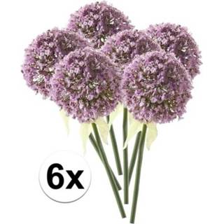 👉 6 x Kunstbloemen steelbloem lila sierui 70 cm