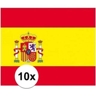 👉 10x stuks Stickers van de Spaanse vlag