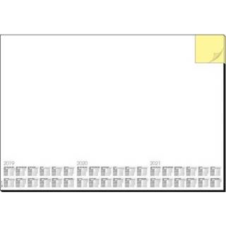 👉 Bureaulegger van papier 59.5 x 41 cm met kalender design memo white
