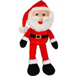👉 Etalagepop pluche active Kerstman decoratie van 41 cm