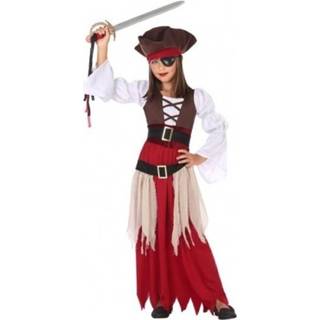 👉 Jurk active meisjes Piraten jurk/kostuum voor