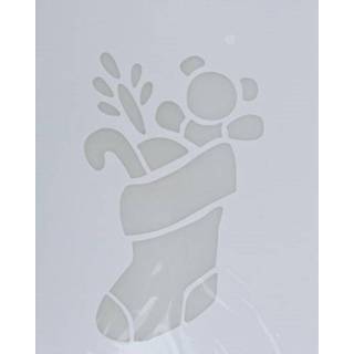 Kerst sokken active Sneeuwspray raamsjablonen kerstsok plaatjes 35 cm
