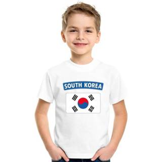 👉 Shirt wit active kinderen T-shirt Zuid Koreaanse vlag