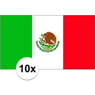 👉 Vlag 10x stuks Mexico stickers