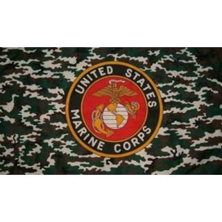 👉 Vlag marine multi polyester US corps met logo