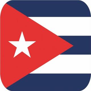 45x Bierviltjes Cubaanse vlag vierkant