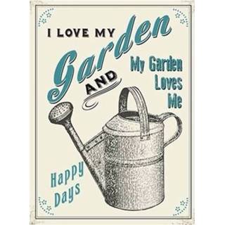 👉 Ouderwetse wandplaat tuin I Love My Garden 15 x 20