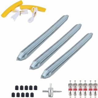 👉 Motorfiet gele active 22 in 1 auto / motorfiets 12 inch bandenreparatie hijsgereedschap koevoethefboom met bandenbeschermer