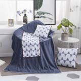 👉 Deken pluche m active Driehoek patroon multifunctionele vierkant kussen Quilt kantoor auto kussen, maat: 6922046011441