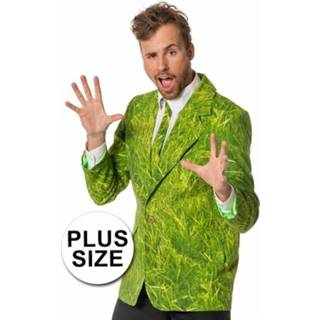 👉 Groen polyester mannen Grote maten Carnavalskleding heren kostuum gras