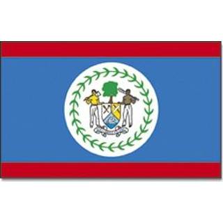 👉 Landen thema vlag Belize 90 x 150 cm feestversiering