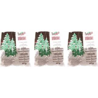 👉 Active 3x Kerstboomversiering glitter sneeuwvlokjes 40 gram