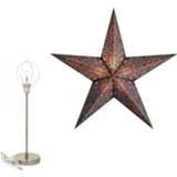 👉 Kerst ster la active blauw Decoratie kerstster Kalea 60 cm inclusief tafellamp/lamp standaard