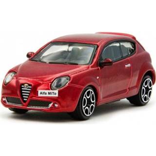 👉 Modelauto rood kinderen Alfa Romeo Mito schaal 1:43/10 x 4 3 cm