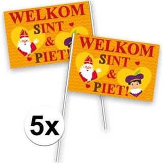 👉 5x Sint en Piet zwaaivlaggetje