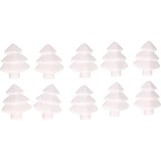 👉 Kerst boom active 10x Knutselmateriaal kerstbomen 6 cm styrofoam/polystyreen/piepschuim