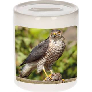 👉 Spaarpot One Size meerkleurig jongens meisjes Dieren havik roofvogel foto 9 cm en - Cadeau spaarpotten roofvolgel liefhebber 8720276879859