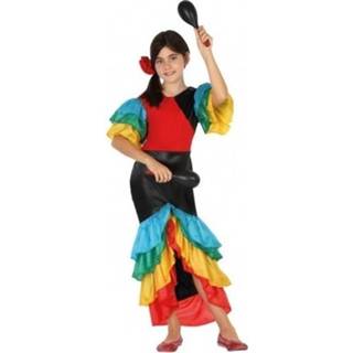 👉 Meisjes active multi polyester Braziliaanse samba/rumba danseres verkleed kostuumvoor