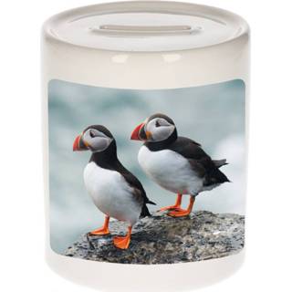 👉 Spaarpot One Size meerkleurig jongens meisjes Dieren papegaaiduiker vogel foto 9 cm en - Cadeau spaarpotten vogels liefhebber 8720276879682