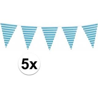 👉 Vlaggenlijn 5x Grote vlaggenlijnen Beierse ruit 8 m