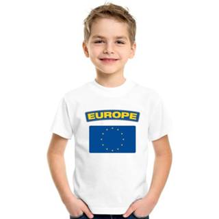 Shirt wit active kinderen T-shirt Europese vlag
