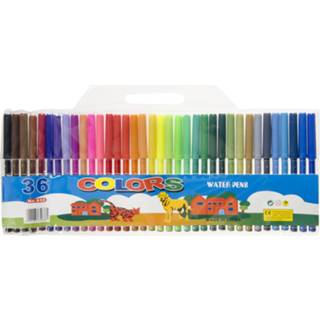 👉 Viltstift One Size meerkleurig kinderen 36x Gekleurde viltstiften in mapje - voor Kleuren Creatief speelgoed 8720276682190